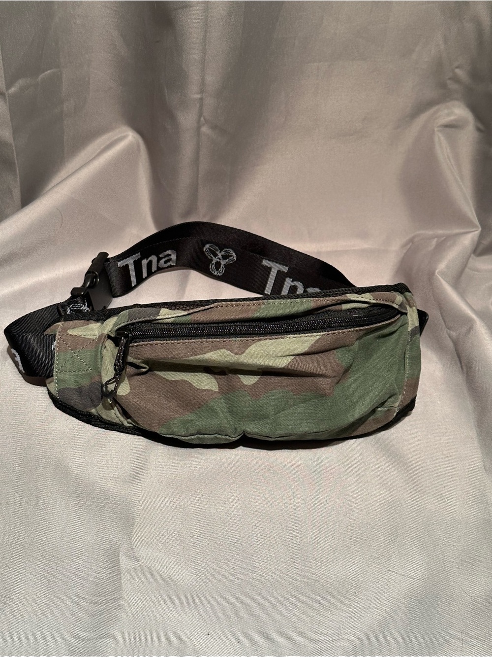 TNA Camouflage Belt Bag with Black Branded Strap